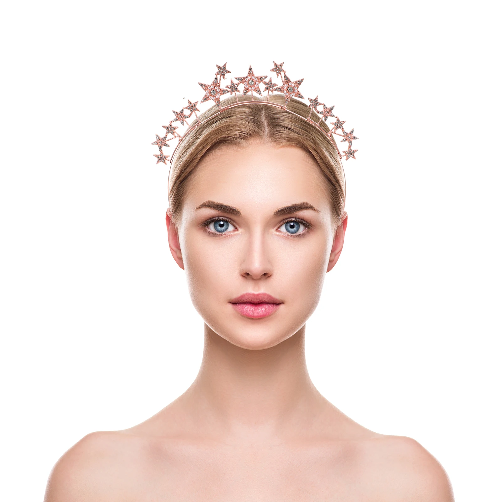 

1 шт., повязка на голову со стразами для женщин, свадебная вечеринка, декор со звездами, металлическая повязка для волос, легкие удобные нарядные повязки на голову, свадебный выпускной