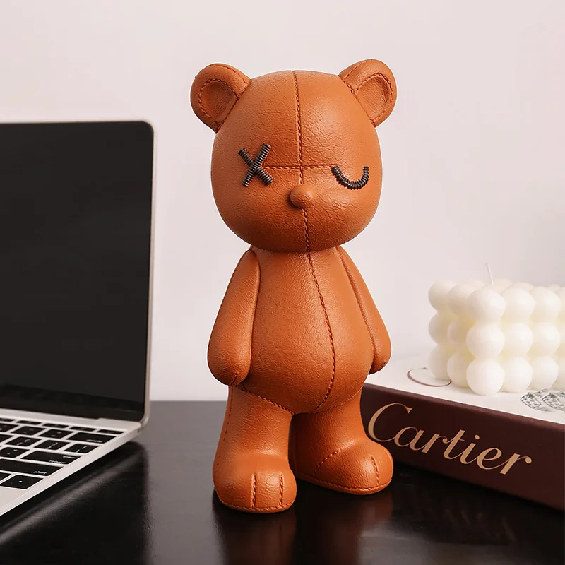 

Cute Cartoon Bear Model Sculptures & Figurines Decoration and Table Accessories Indoor Christmas Holiday Decorations Gifts