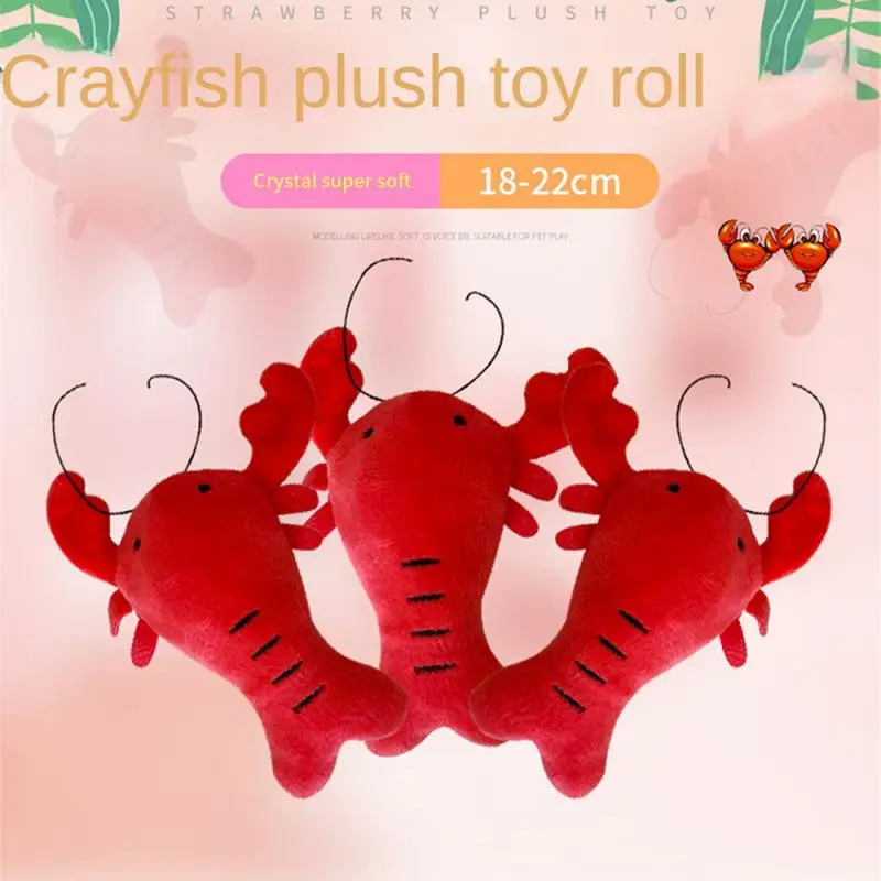 New Pet Dog Plush Sound Bite Resistant Dog Toy Crayfish 1 Pet Chew Toy Cat And Dog Plush Toy Cute Lobster Crab Toy Dog Squeaky