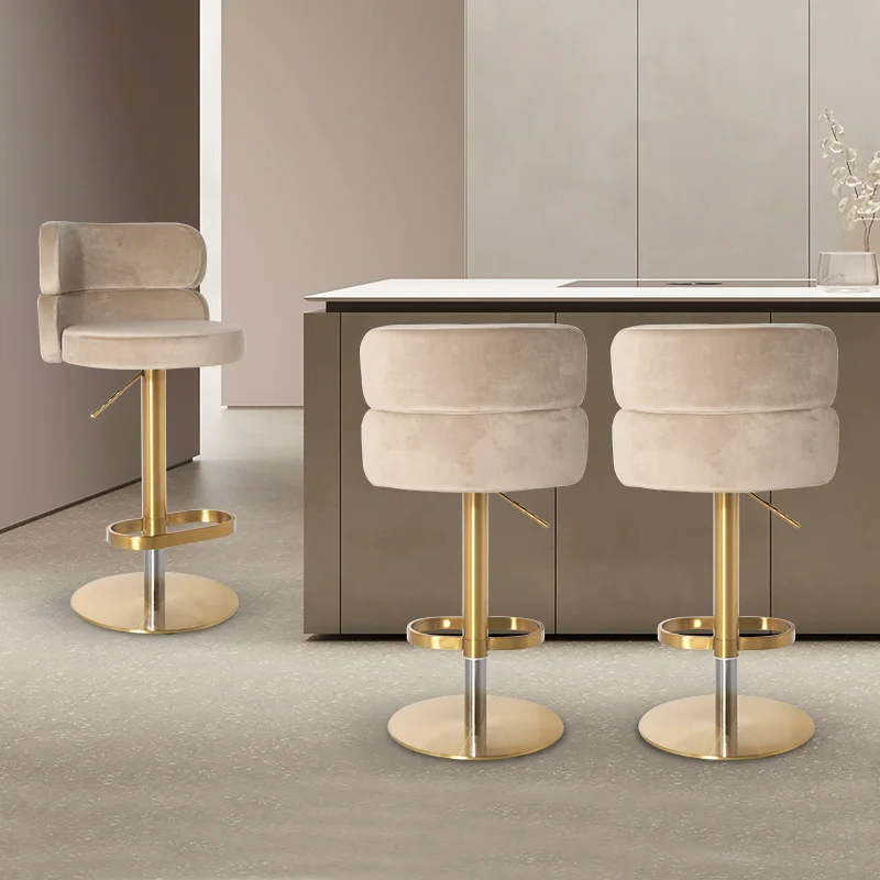 

Minimalist Swivel Bar Stools Adjustable Modern Italian Sturdy Designer Bar Stools Ergonomic White Taburetes Altos De Cocina Home