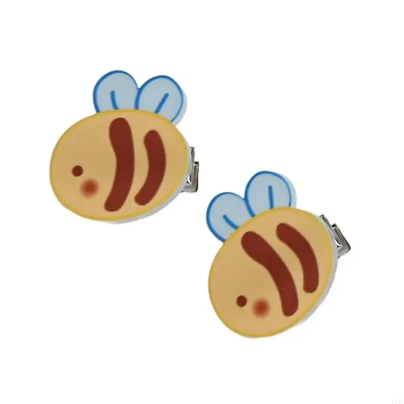 

L5YC 2Pcs Honeybee Hair Clip Colorful Hairpins Safe Hair Clip Cartoon Headwear