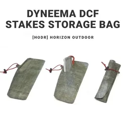 [HODR] Dyneema Ground Pegs Storage Bag 1.43oz Cuben Fiber DCF EDC Gear Stakes Storage Bag Ultralight 3/4g Ground Nail Minimalist