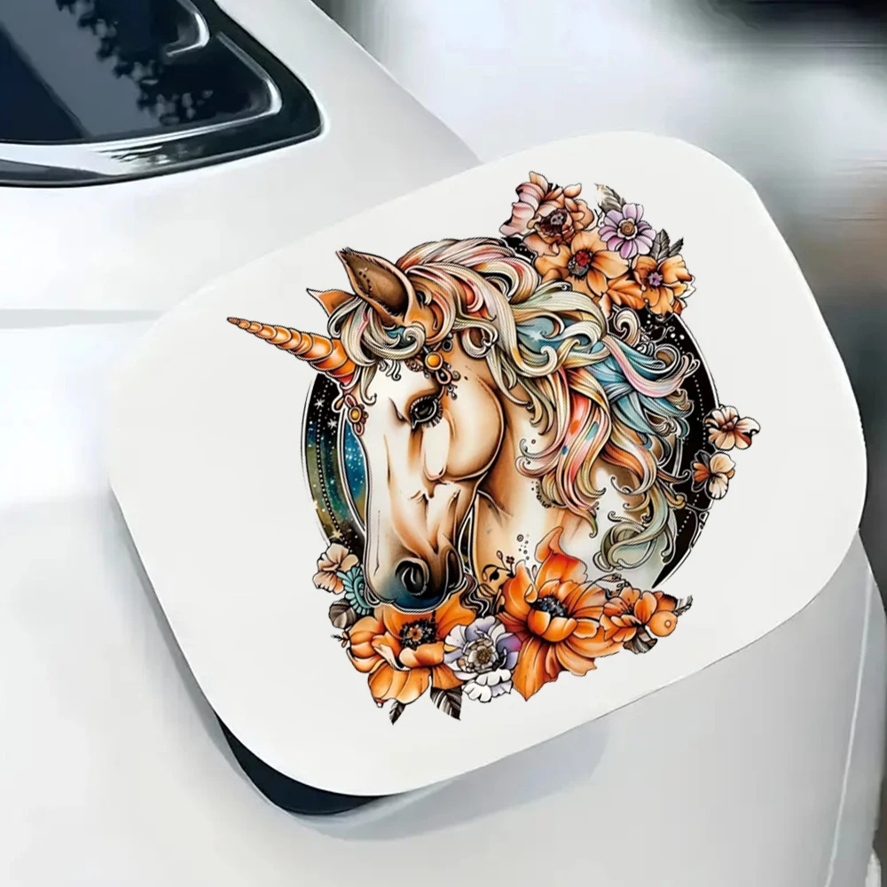 

Floral Unicorn Decals, Self-adhesive, Waterproof Vinyl Stickers for Car, Bumper, Window, Laptop, Wall and Glass Surface