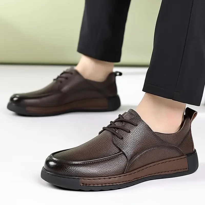 Mocassins en cuir pour hommes, chaussures décontractées, robe d'affaires de luxe