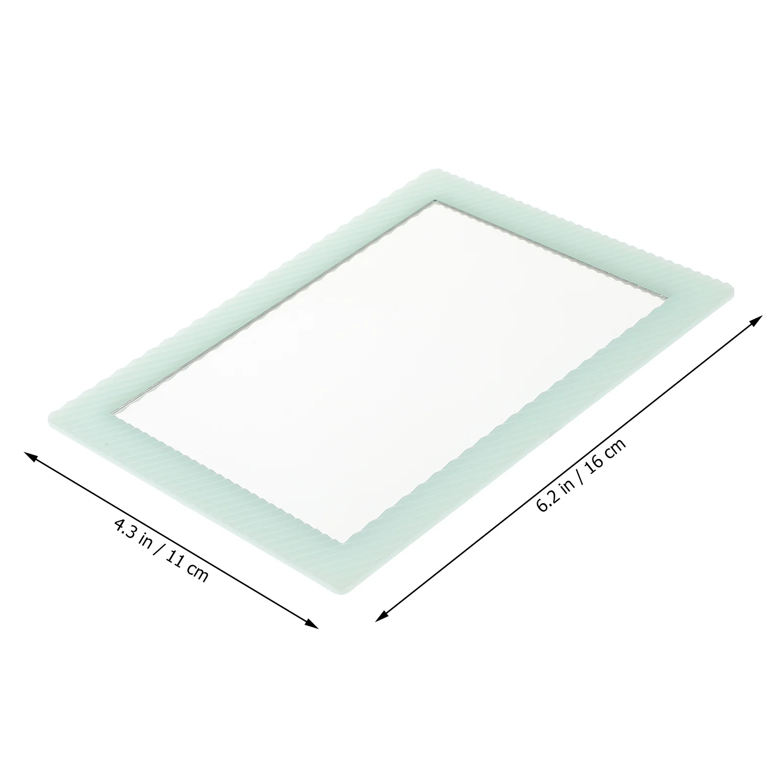 2 pçs espelho de maquiagem portátil compacto quadro plástico vidro estéreo espelho para mulheres claro desktop penteadeira banheiro