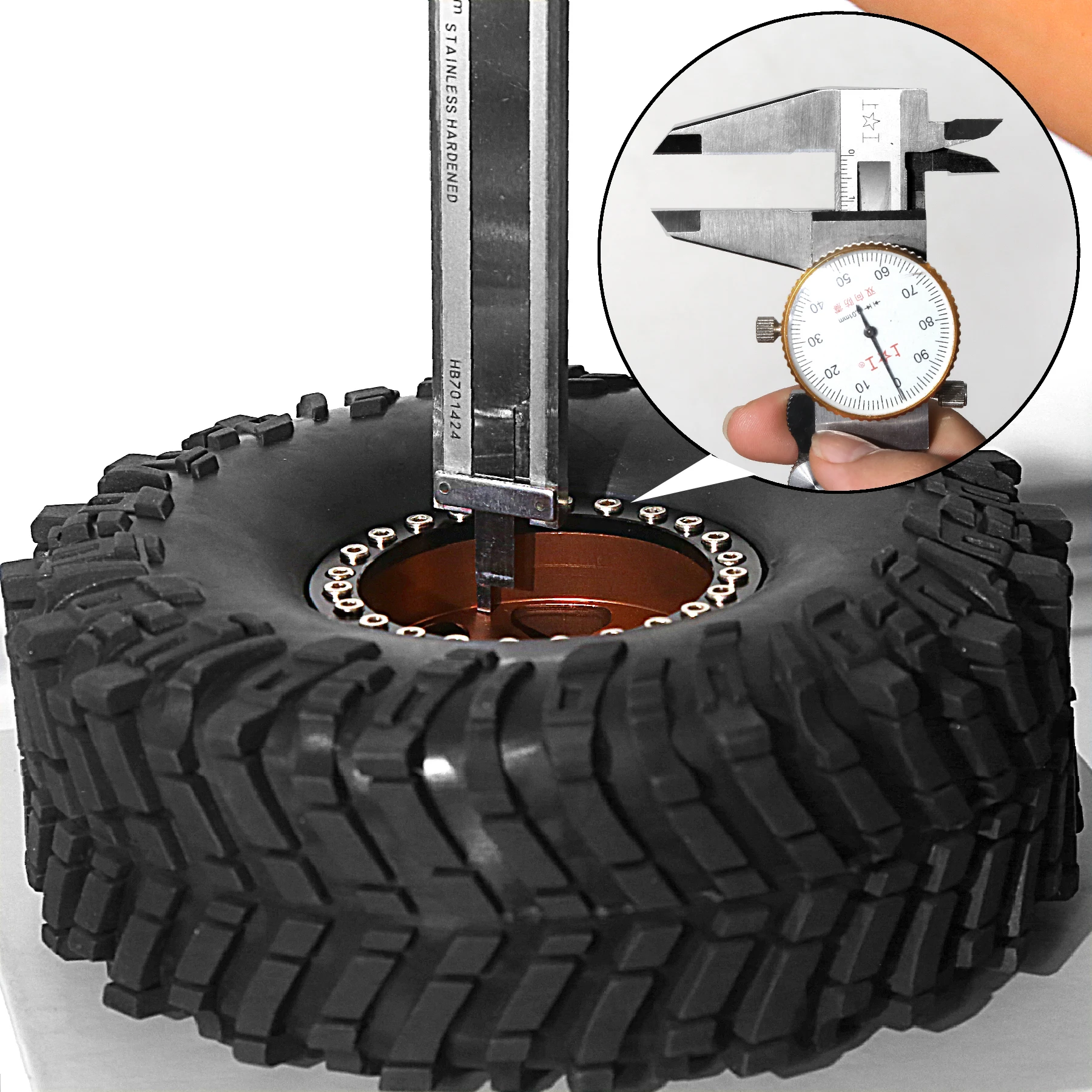 4PCS 1.9 Beadlock Wheel Rims 12mm Hex -10mm Offset Fit for TRX4 Axial SCX10 III 90046 1/10 RC Crawler MJX H12Y Off-Road