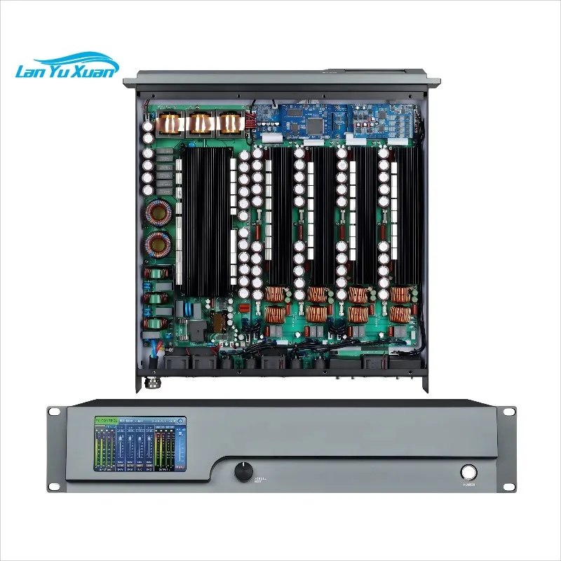 

New Hot Sell High-power 2U Digital Amplifier 4 Channel KTV Club Party HIFI Stereo Sound System Class D Audio Power Amplifier