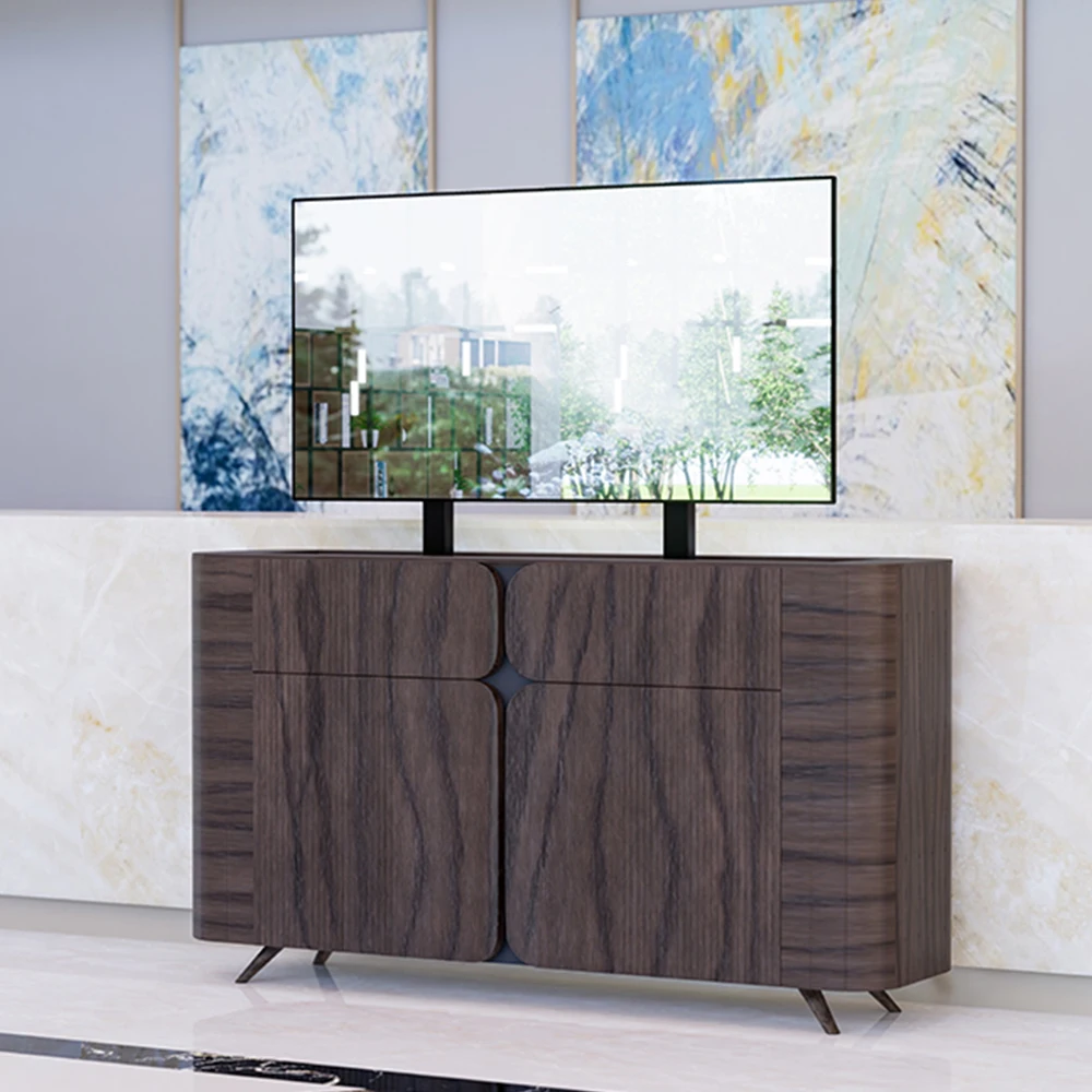 

Hidden Cabinet Electric Lifting TV Bracket Remote Control Height Adjustable Motorized TV Floor Stand Double Column TV Lift
