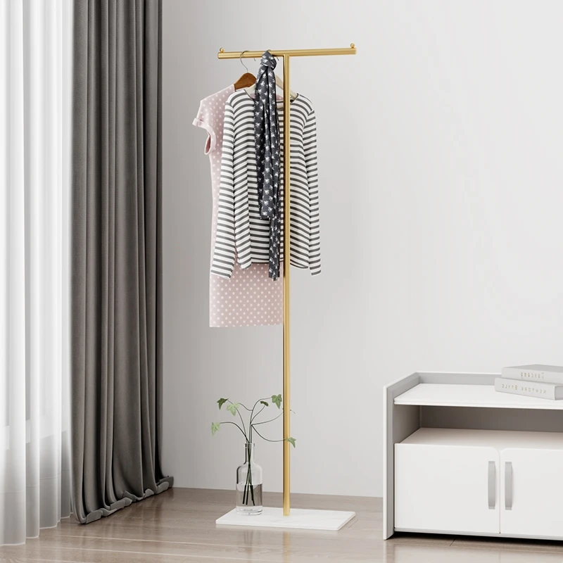Einfacher Freistehender Kleiderständer für Schlafzimmer-Aufbewahrung, Eisen-Kleiderstange für den Hausgebrauch, Eckständer für Wohnzimmer, Moderner Kleiderbügel