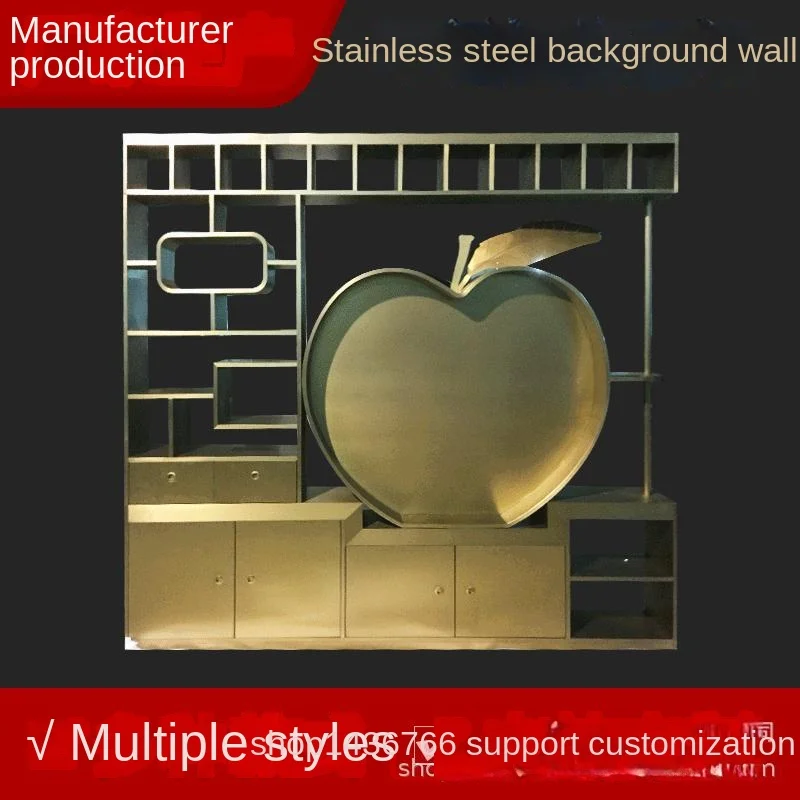 

Customized 304 Stainless Steel 2B Screen Partition Hollow Lattice Porch Living Room Background Wall Hotel Decorative Cutting