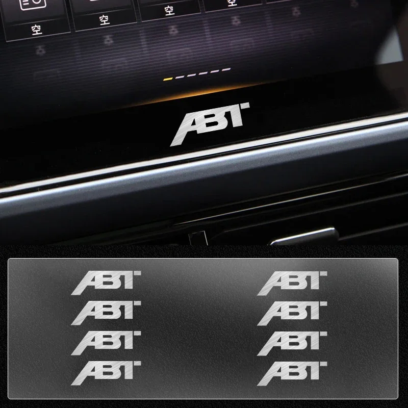 10pcs Car Metal Sticker Interior Logo Styling Stickers For ABT VW Audi TT A3 A4 A5 Q7 Allroad Quattro RS6 R8 Golf Passat Polo