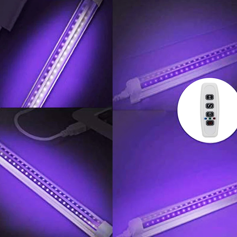 10W LED UV Black Purple Light Tube USB Port Black Light KTV Bar Dj Fluorescent Light Led Tube Entertainment Light 40 Leds 32cm