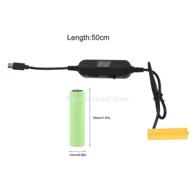 Y88B Tipo-C Converter alimentación Reemplace 1-8 Línea eliminadores batería AA para relojes juguete