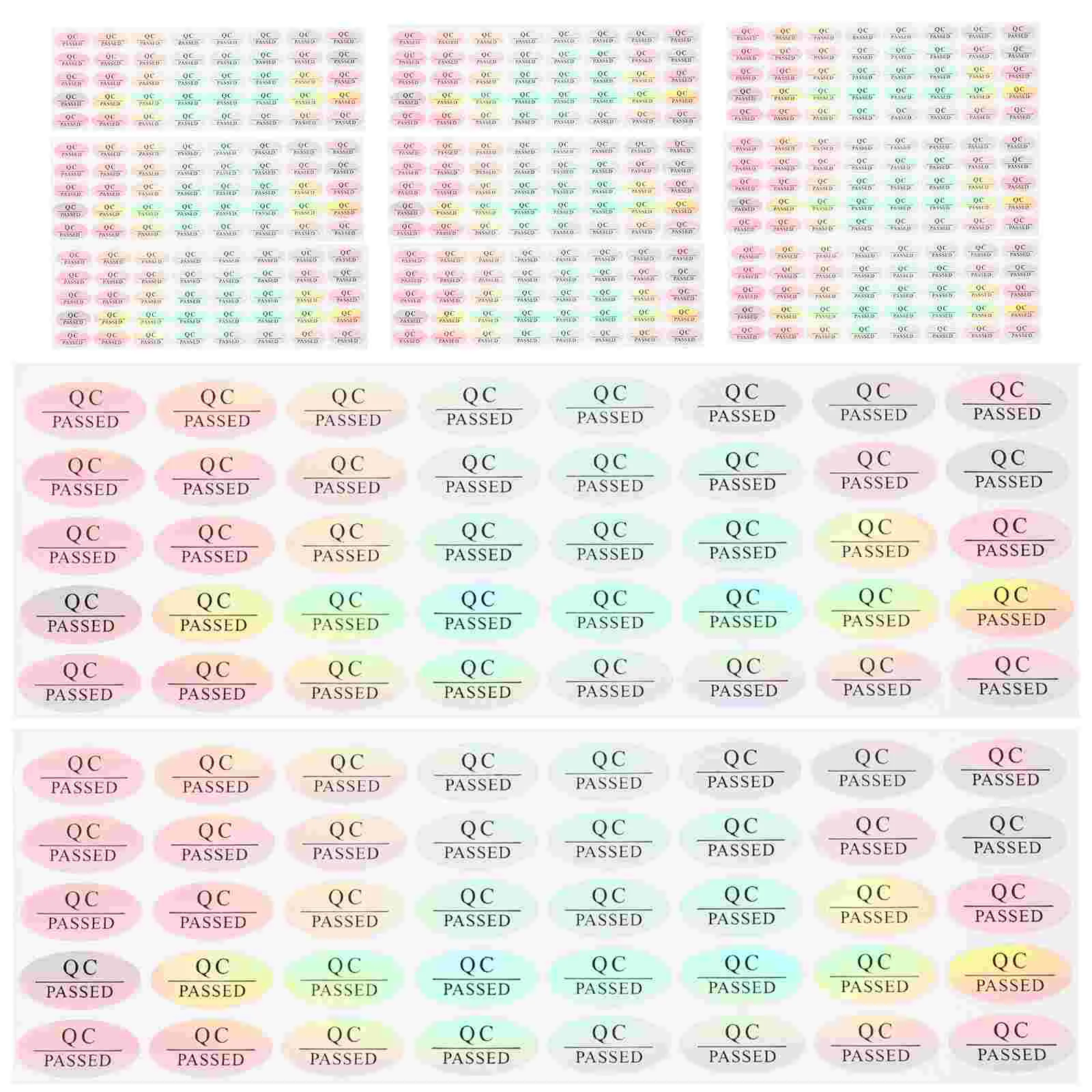 500 Pcs Qc Pass Tag Passing Labels Warehouse Tested Stickers Supplies Nail Status Tags
