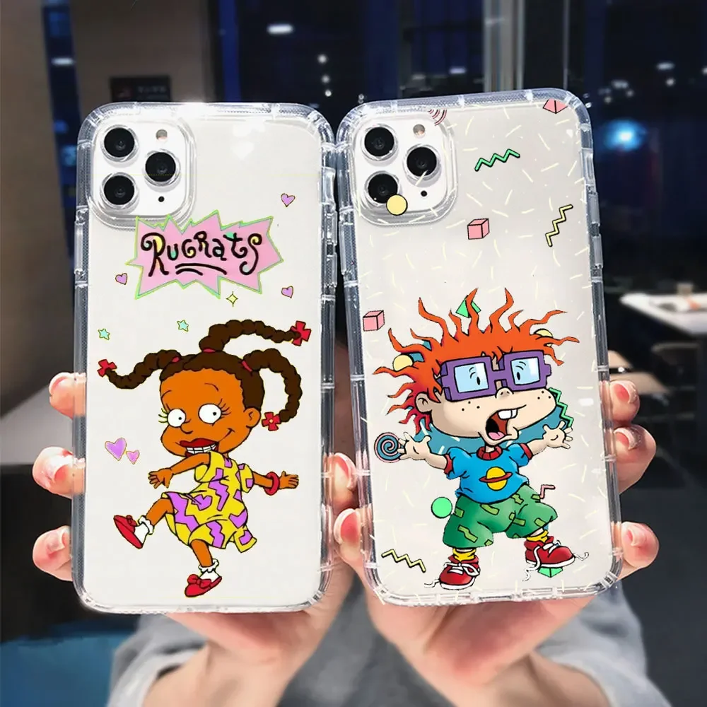 Cartoon Funny R-Rugrats Phone Case for IPhone 15 14 13 12Mini 11 Pro Max X XR XS MAX 7 8Plus SE2 Soft Silicone Transparent Cover