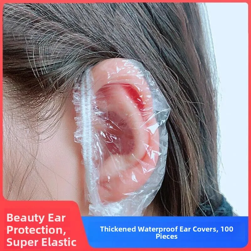 使い捨て防水耳カバー、ヘアカラー、入浴、美容、洗髪用、耳穴の水漏れ防止