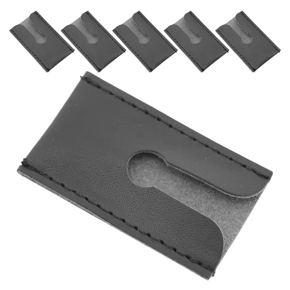 6 قطعة غطاء رأس الحلاقة PU السلامة حافة مزدوجة فراشة دليل الحلاقة حالة السفر الحلاقة اكسسوارات الرجال الاستمالة