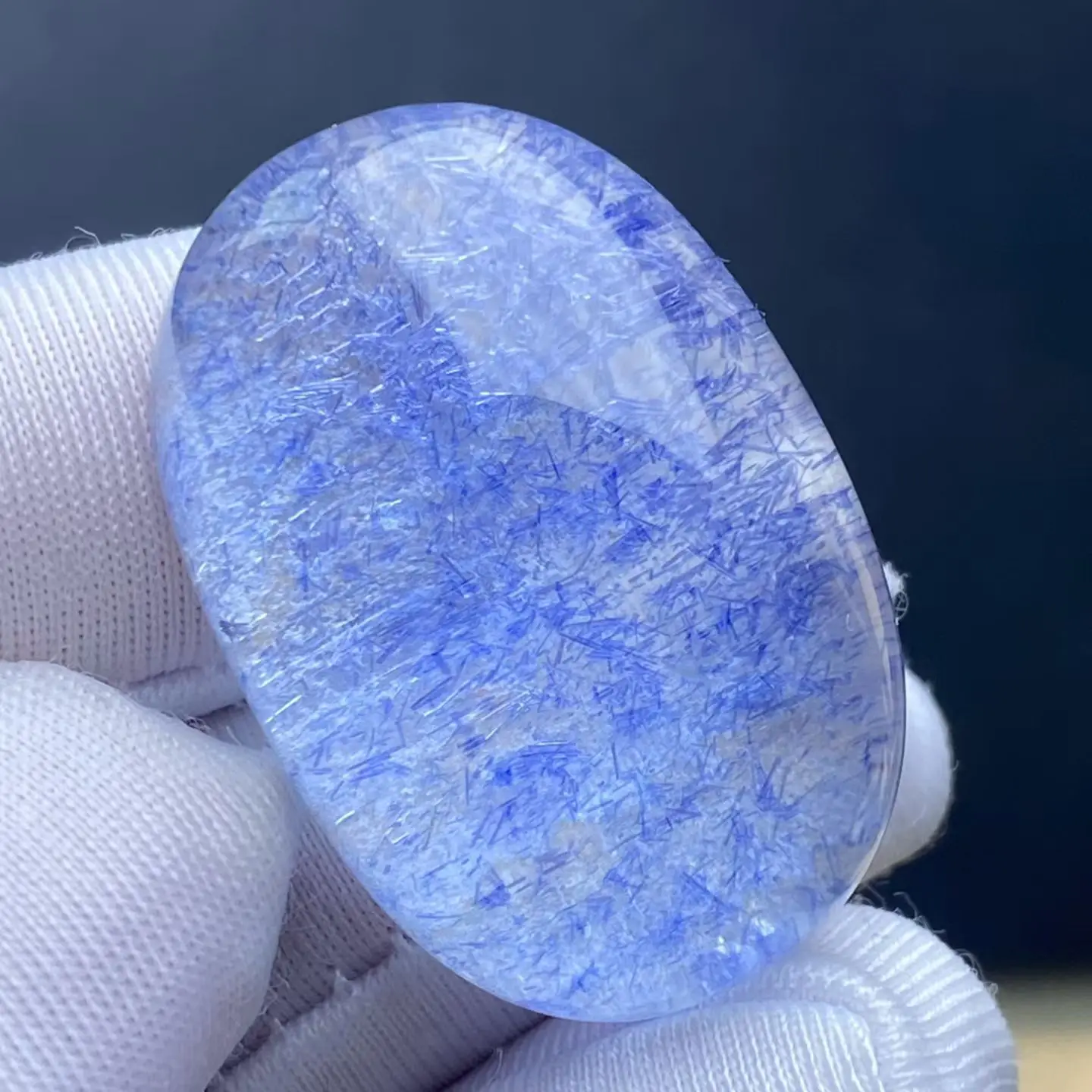 الطبيعية الأزرق Rutilated Dumortierite قلادة من الكوارتز 31*21*11 مللي متر واضح زهرة قلادة الذهب والمجوهرات AAAAAAA