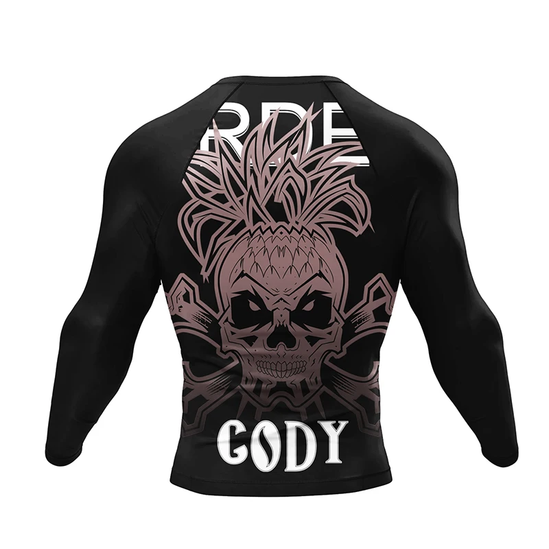 Jiu Jitsu koszulki do kickboxingu Muay bokserskie koszulki męskie BJJ MMA Rashguard kompresyjne zestawy odzieży sportowej legginsy do biegania garnitur — zdjęcie 5