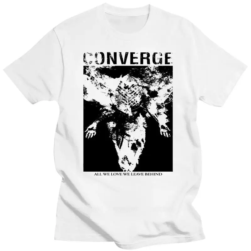 Black t shirt for male summer brand tee-shirt Band CONVERGE PREDATORY GLOW T Shirt teenager cotton tee shirt fashion top