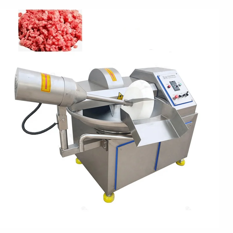 Continuous Working Meat Chopper Mixer Machine Anti‑Rust Component For Seafood Surimi And Shrimp Meat Mincing Job