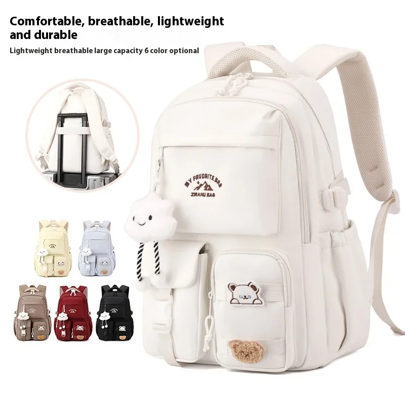 BunnyFly School Backpacks for Girls Teens Elementary Middle Large Capacity Bookbag with Many Pockets for Travel and School
