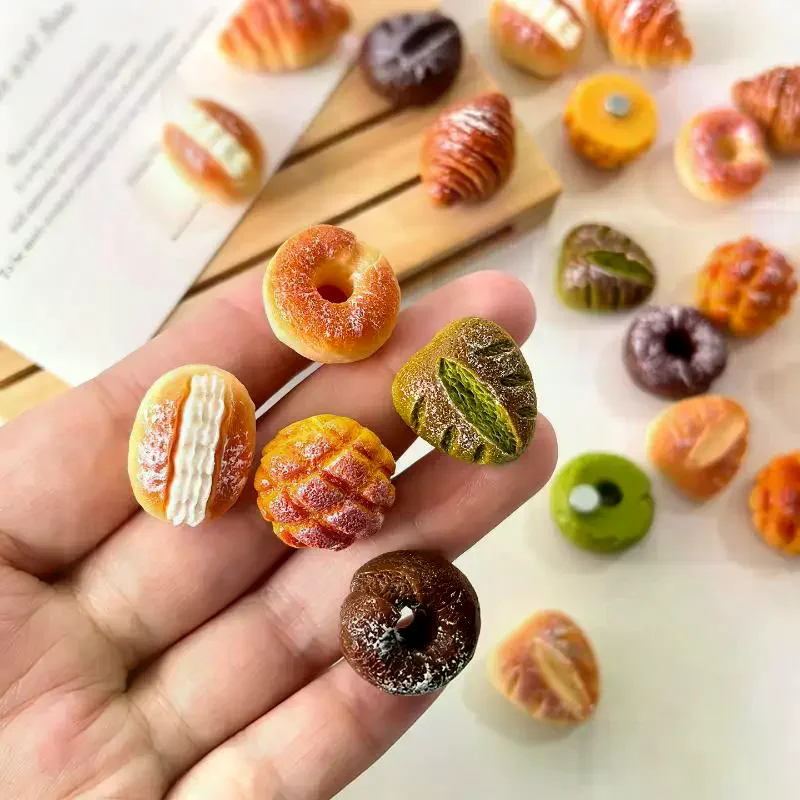 Realistic Mini Bread Food Fridge Magnets 3D Bakery Pastry Refrigerator Magnets Decor DIY Embellishments Accessories Ideal Gift