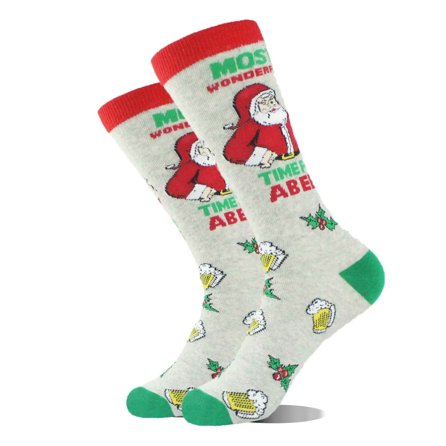 Hommes Femmes Chaussettes Amoureux Noël Halloween convoquer Santa Elk Cadeau ixBiscuits Neige Heureux Drôle Marée Coton Chaussettes EU38-46