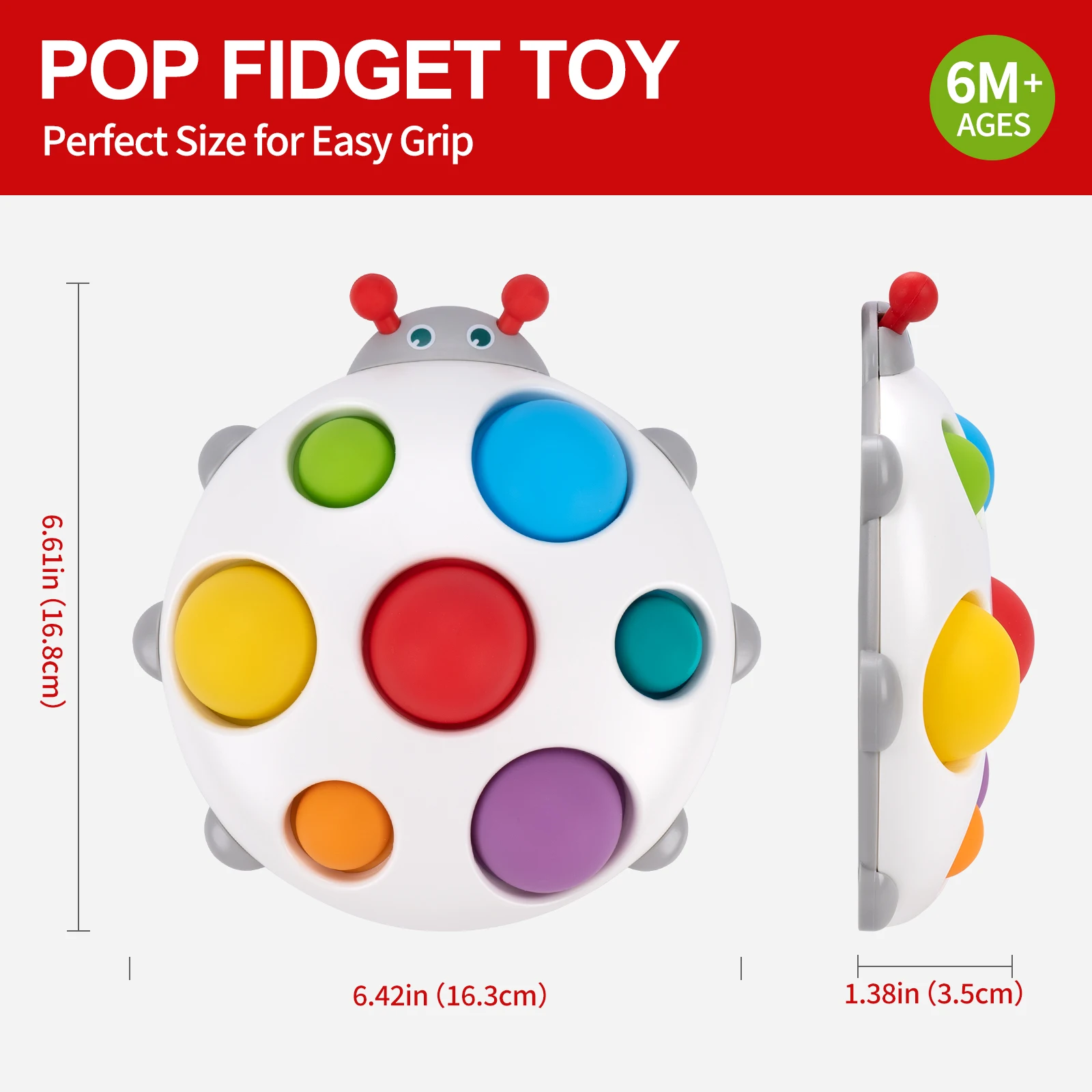 어린이 손가락 누르기 장난감 스퀴즈 푸시 팝 장난감 교육 집중 훈련 피젯 장난감 유아 몬테소리 다채로운 감각 장난감