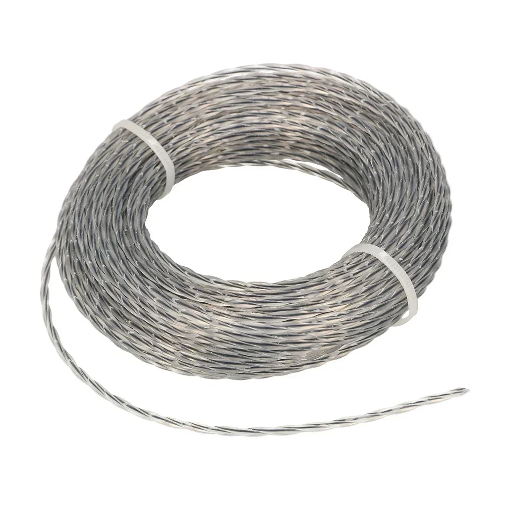 Imagem -05 - Conjuntos de Linha de Aparador de Grama Reforçada com Núcleo 2.4 2.7 mm 15m Linha de Carretel de Cortador de Grama 2