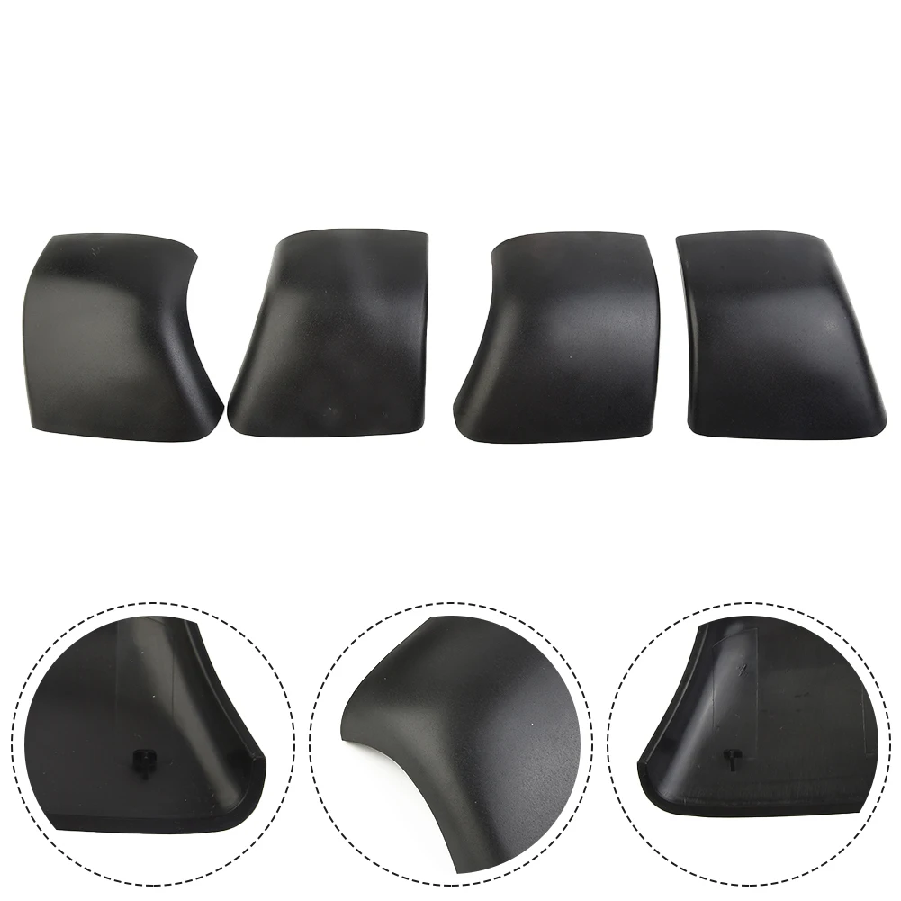 Four Piece Set of Black Plastic Roof Rack Covers Designed to Fit For Tesla's For Models Year Twenty to Twenty Two