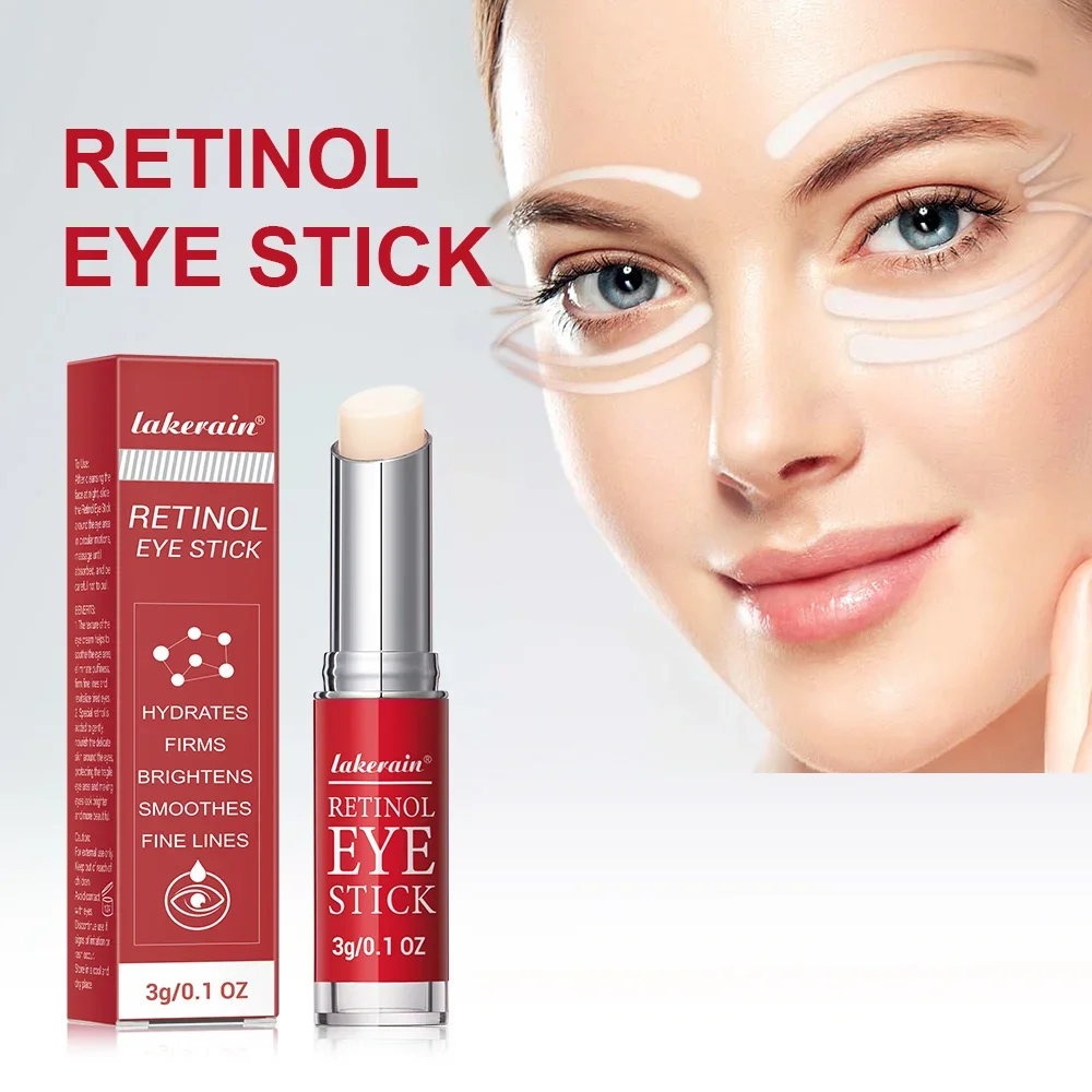 Retinol Eye Stick Dark Circles Eye Bags Fine Lines Wrinkle Smoothen Hydrate Lift Firm Puffiness Under Eye Serum Skincare