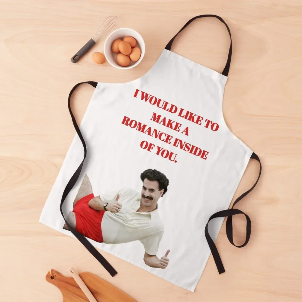 

Borat, Birthday, Anniversary, Valentines day, Love, Romance cards & gifts Apron Men gift Apron