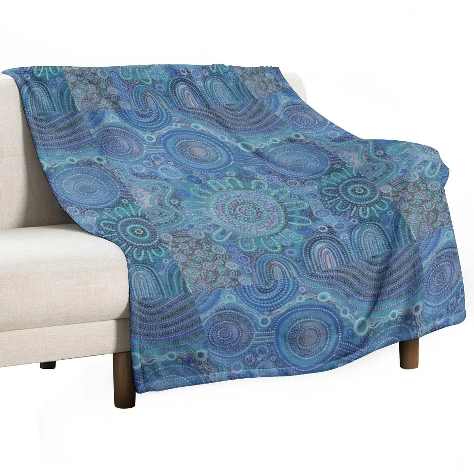 Family gathering at the beach Throw Blanket Stylish Decor Blanket Gift for Friends Roommate