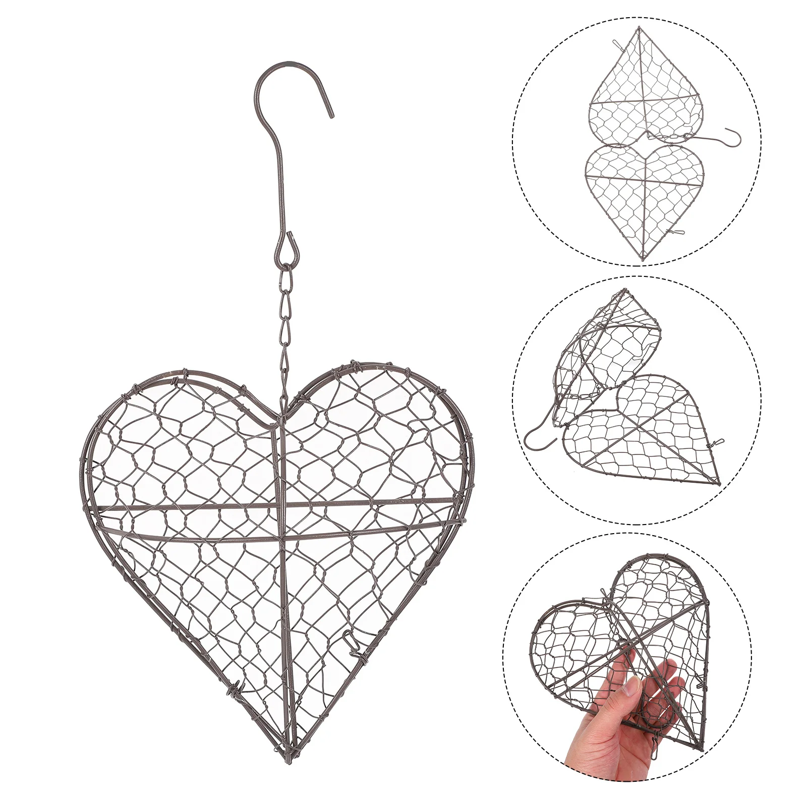 

Iron Hanging Planter Small Metal Succulent Wall Decor Space Saving Flower Basket For Home Office Garden Plant Container