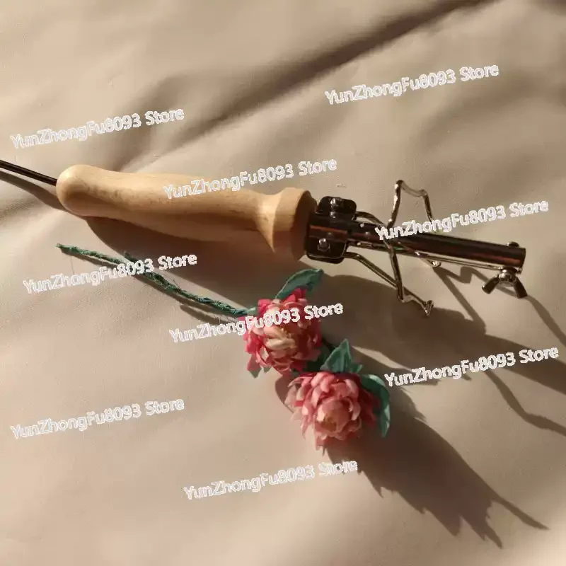 220v-110vアイロン台用ハンドル、無垢材、手作りdiyフラワー作成ツール