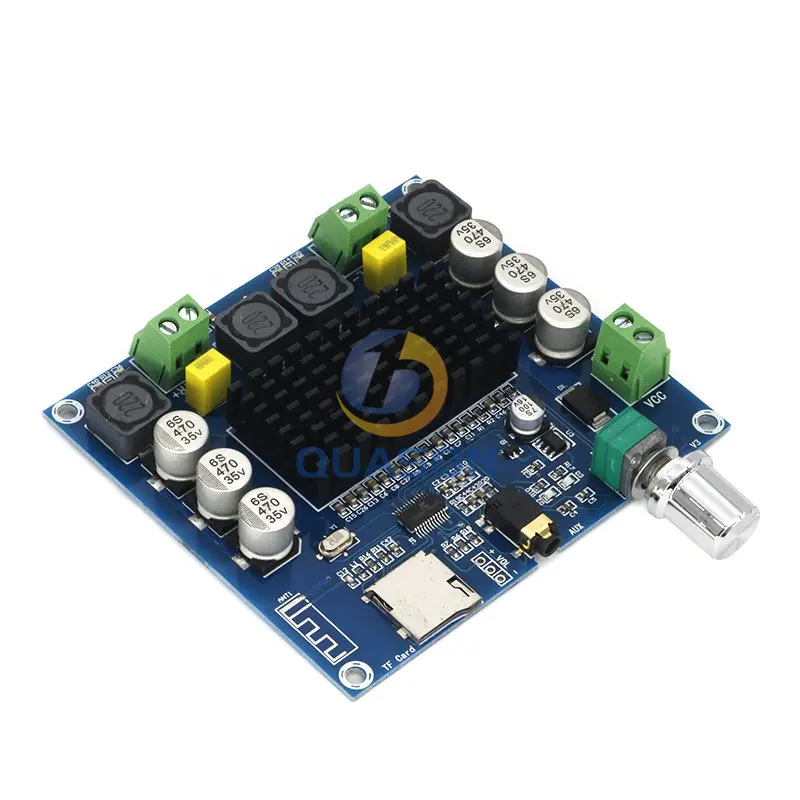 XH-A105 Bluetooth 5.0 TDA7498 digital amplifier board 2x100W speaker Stereo Audio AMP Module Support TF Card AUX