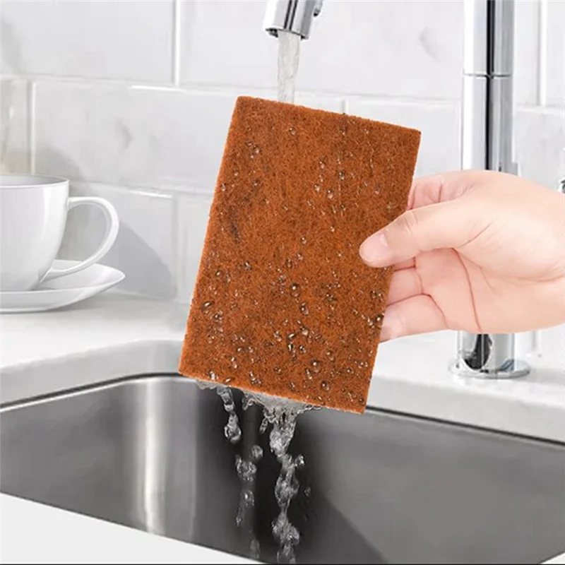 32 peças esponjas biodegradáveis e compostaveis esfregão, esponja ecológica de fibra de palma para limpeza de pratos de cozinha st