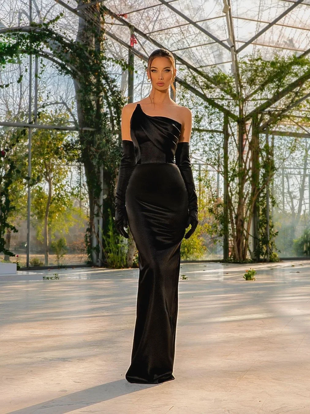 Robe de soirée en Satin, personnalisée, exquise, droite, manches détachables, sans bretelles, traîne de balayage, robe de soirée, Temperame