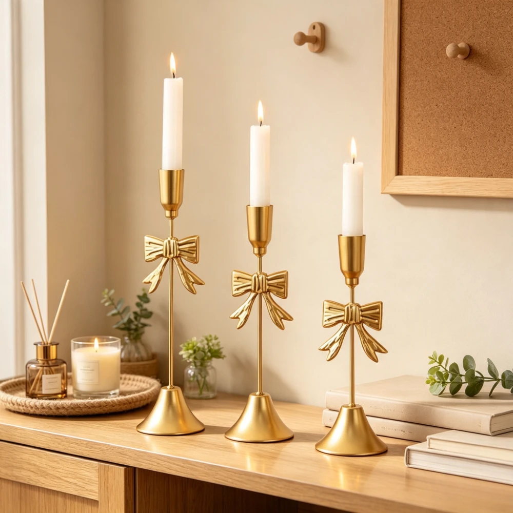 3Pcs French Vintage Gold Bow C - Centerpiece Stick ulasan dan harga