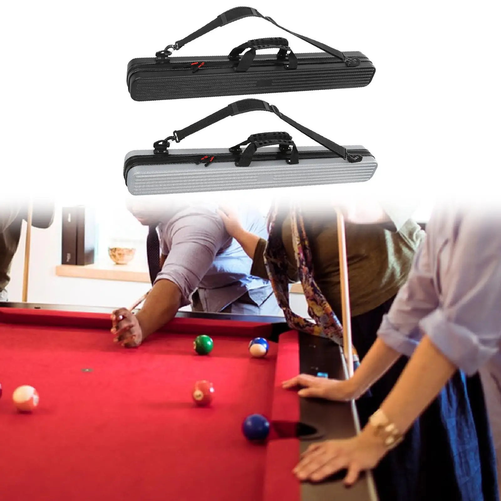 

Жесткий чехол для бильярдного кия, легкий, со съемным плечевым ремнем, чехол для переноски бильярдных палок, аксессуар для мужчин и женщин