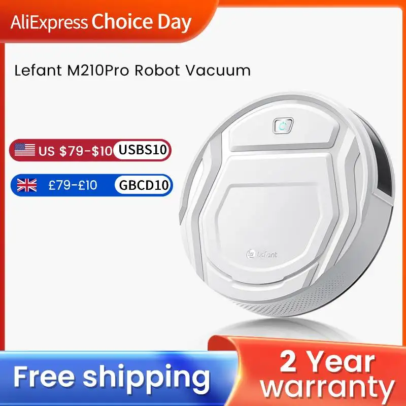 Lefant M210 Pro Robot Vacuum Cleaner, 2200Pa Powerful Suction, 120 Mins Runtime, Automatic Self-Charging,Wi-Fi/App/Alexa Control