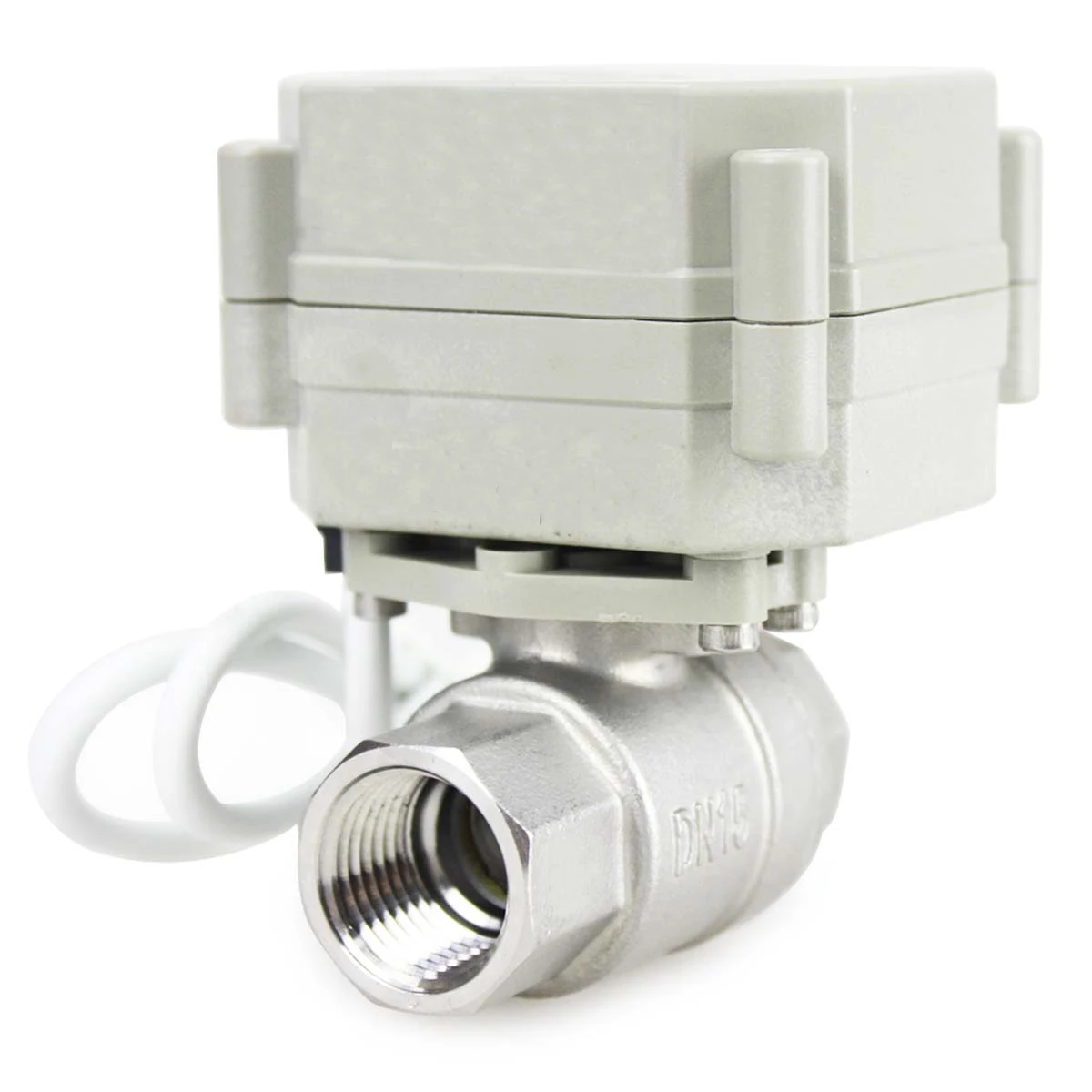 1/4“ Stainless Steel 2 Way AC110-230V CR202 Electric Motorized Ball Valve Switching Control Valve Auto Return When Power Off