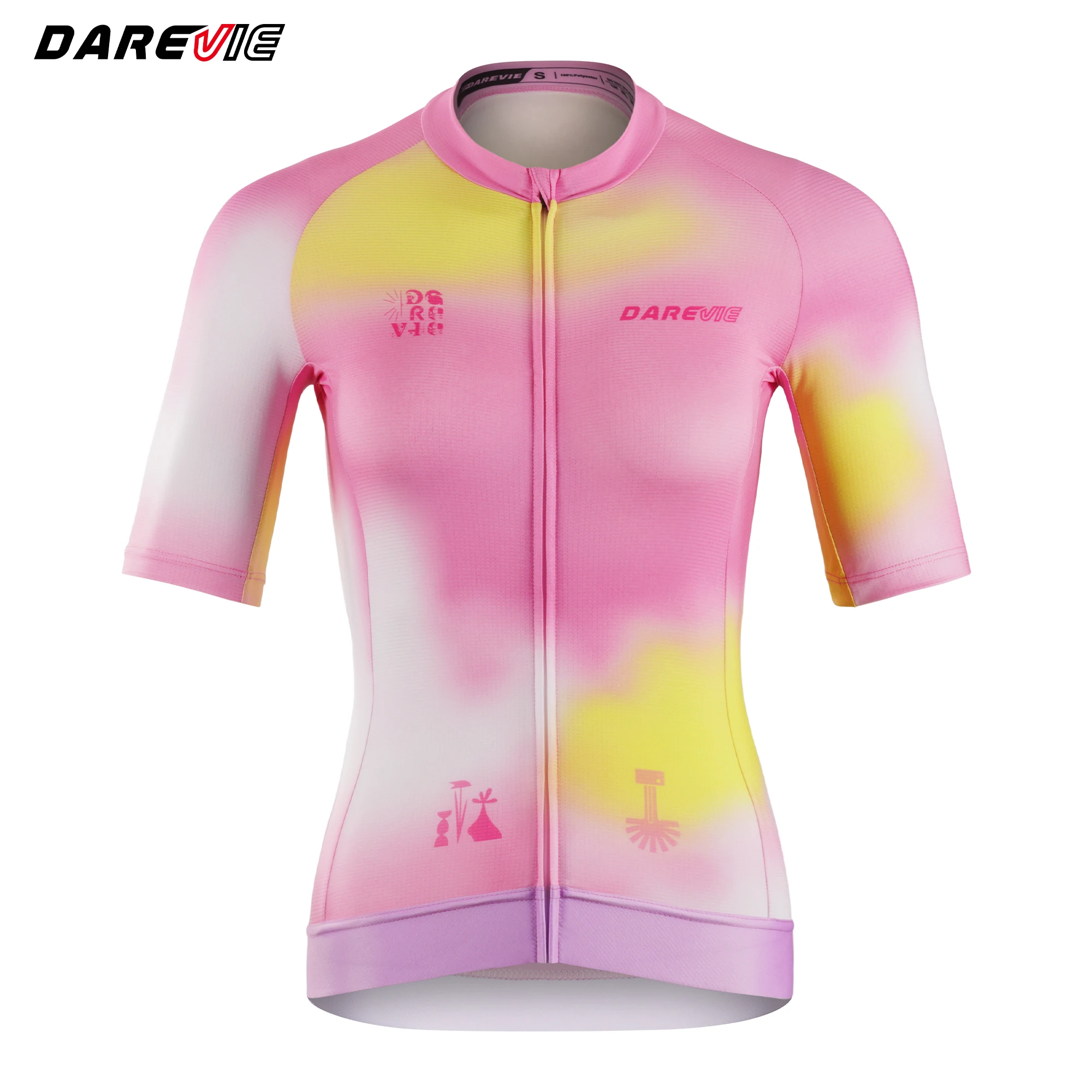 DAREVIE Cycling Jersey Comfortable Anti-Slip Training Level Women Cycling Maillot Quick Dry Lightweight Soft Cycling Clothing