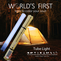 Ztarx Solar LED Tube Light Built-in Battery Inflatable IP66 Waterproof Folding Magnetic Fill Light USB Charging for Car Camping