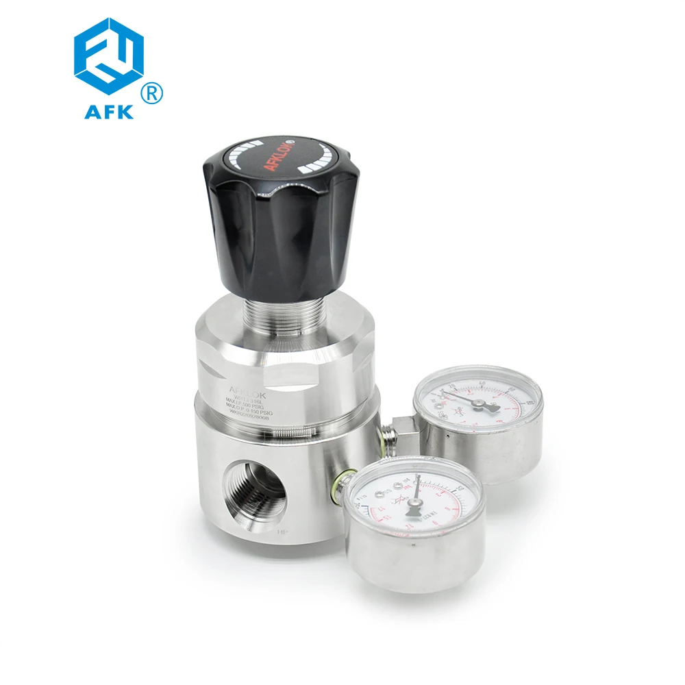 AFK R13 Stainless Steel Low Pressure CO2 Oxy   gen Helium Nitrogen Gas Cylinder Pressure Regulator 250psi