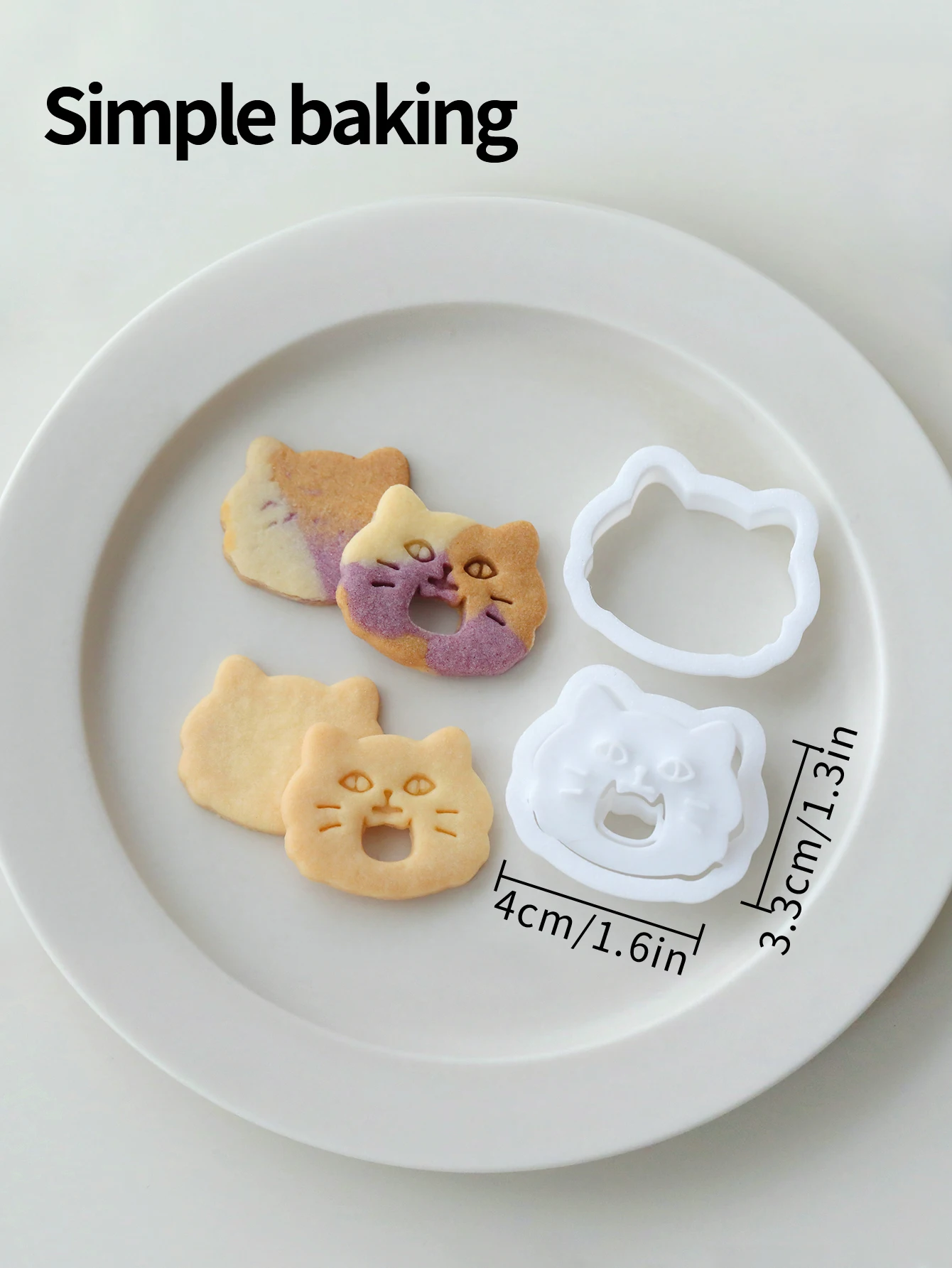 3Pcs Halloween Cookie Cutter Set Cute Cartoon Layered Cookie Stamps Pumpkin Cat Monster Themed Baking Molds for Gift Snacks