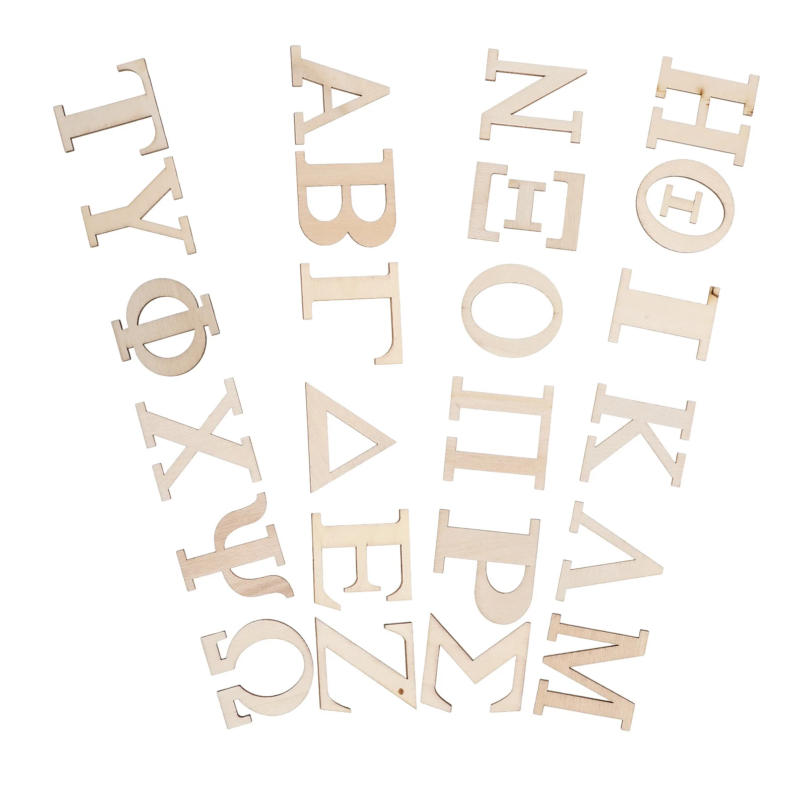 

24 шт. деревянные буквы алфавита, натуральные незавершенные деревянные буквы для изучения алфавита, детские развивающие флэш-карты, сделай сам, живопись
