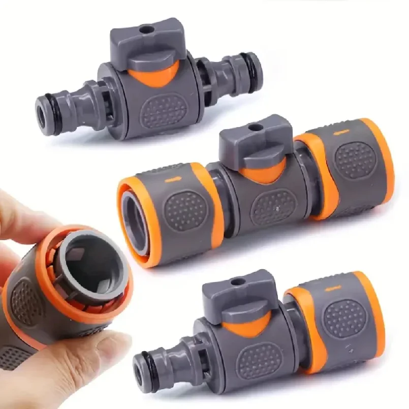 1-9Pcs Garden Hose Quick Connector 16mm Garden Hose Shut Off Valve Switch Quick Connector Nipple Irrigation Tubing Stop Water
