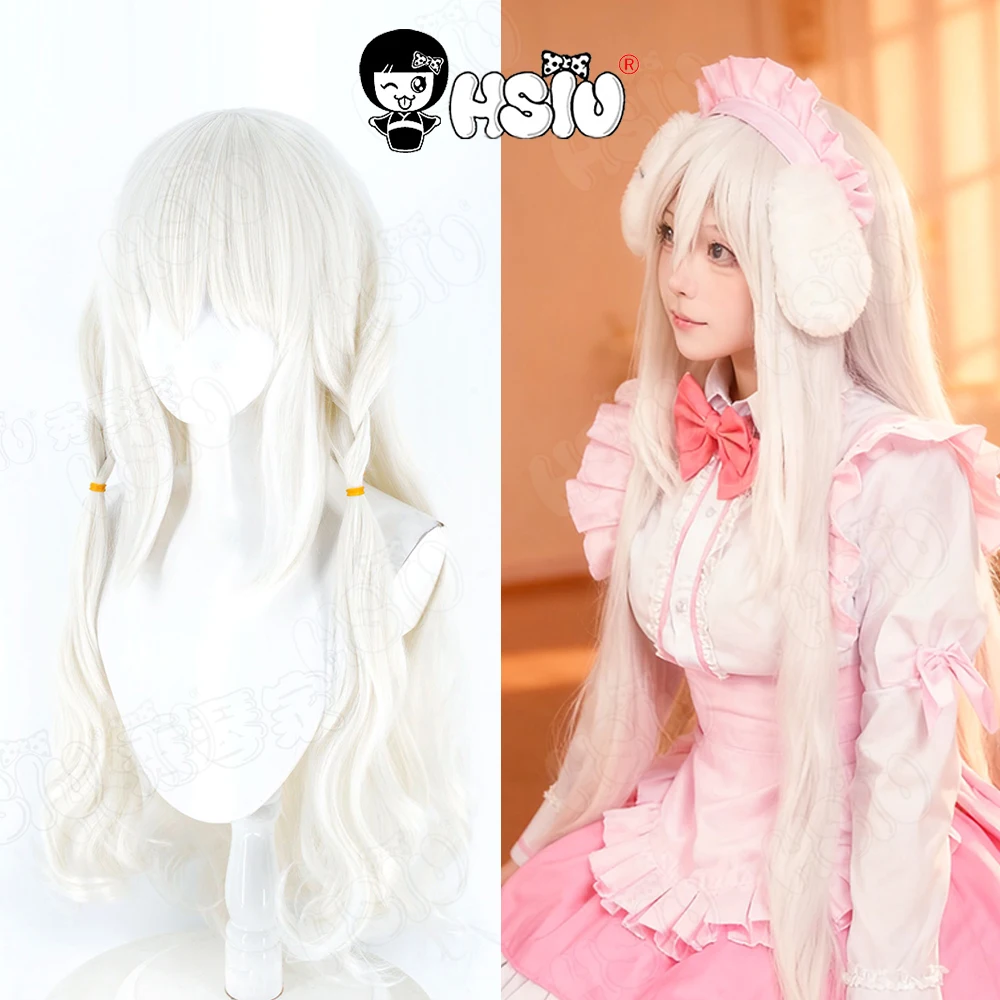 

Misono Ichika Cosplay Wig HSIU 80Cm Milk White Long Hair Synthetic Wig+Wig cap GAME Amairo Chocolate‌ Misono Ichika cosplay